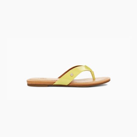 UGG Tuolumne Patent Light Yellow Sandals for Women (RKDC58032)